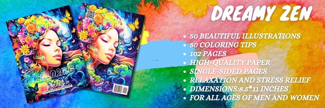 Dreamy Zen: Serene Zentangle Coloring Book for Adults and Teens