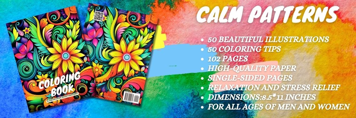 Calm Patterns Coloring Book for Adults and Kids