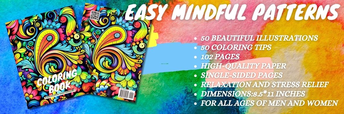 Easy Mindful Patterns Coloring Book