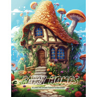 Enchanted Fairy Homes: Coloring Book for Adults and Teens - Relaxation and Stress Relief for Men and Women: Journey into Magical Realms with Detailed Illustrations of Mystical Dwellings